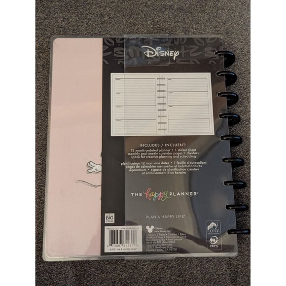 Disney The Happy Planner 12-Month Undated Planner Horizontal Layout 7x9.25 - Picture 3 of 6